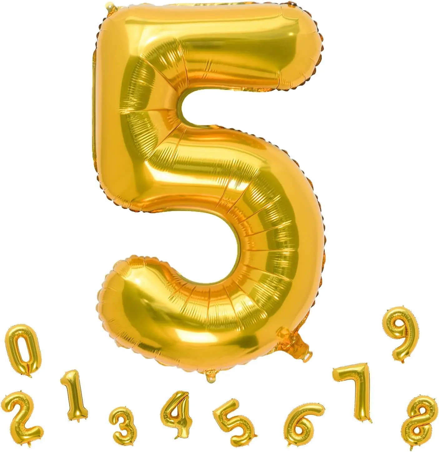 4D गोल्ड नंबर फॉइल बलून