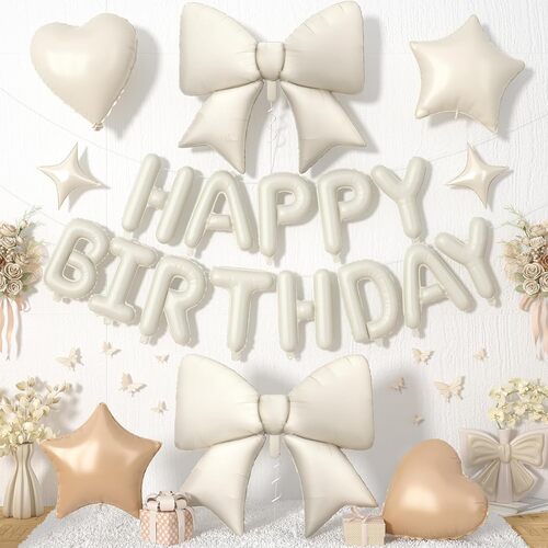 बो नॉट बलून वाढदिवस सेट