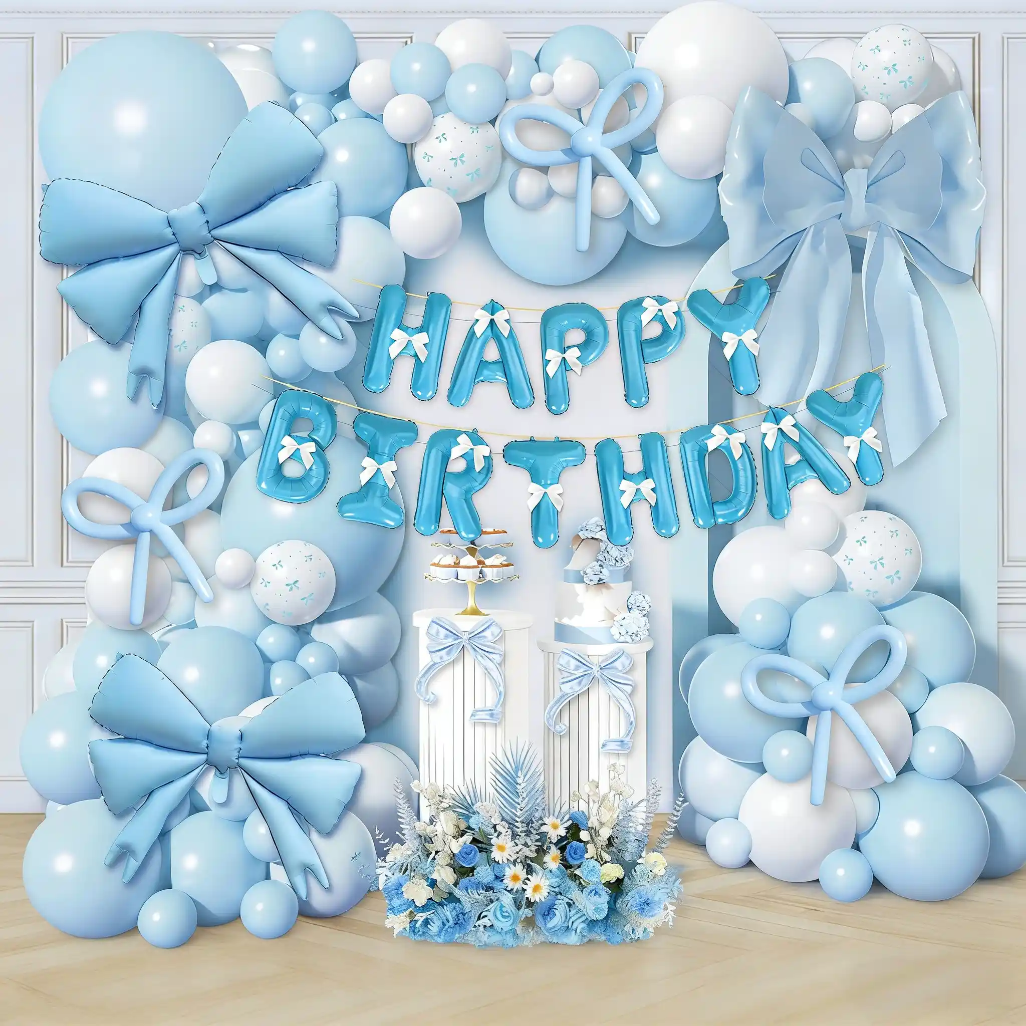 धनुष्य थीम असलेली बलून कमान