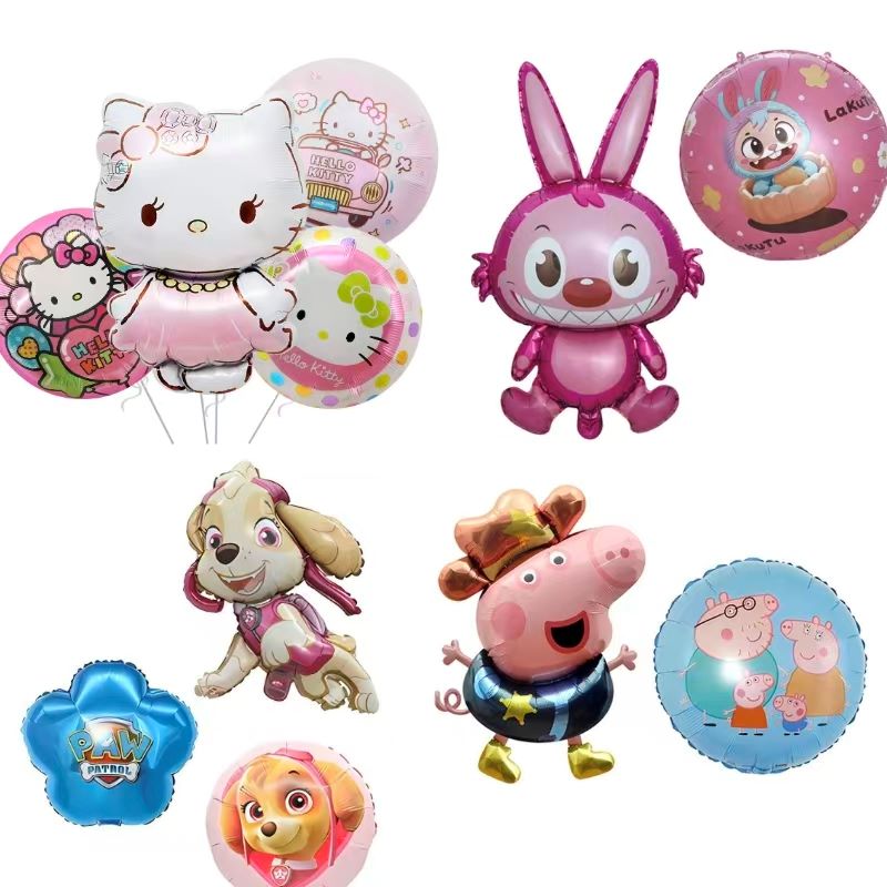 कार्टून मुद्रित फॉइल फुगे