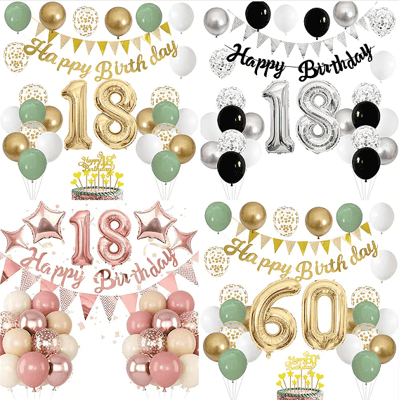 वाढदिवसाच्या शुभेच्छा फुगे