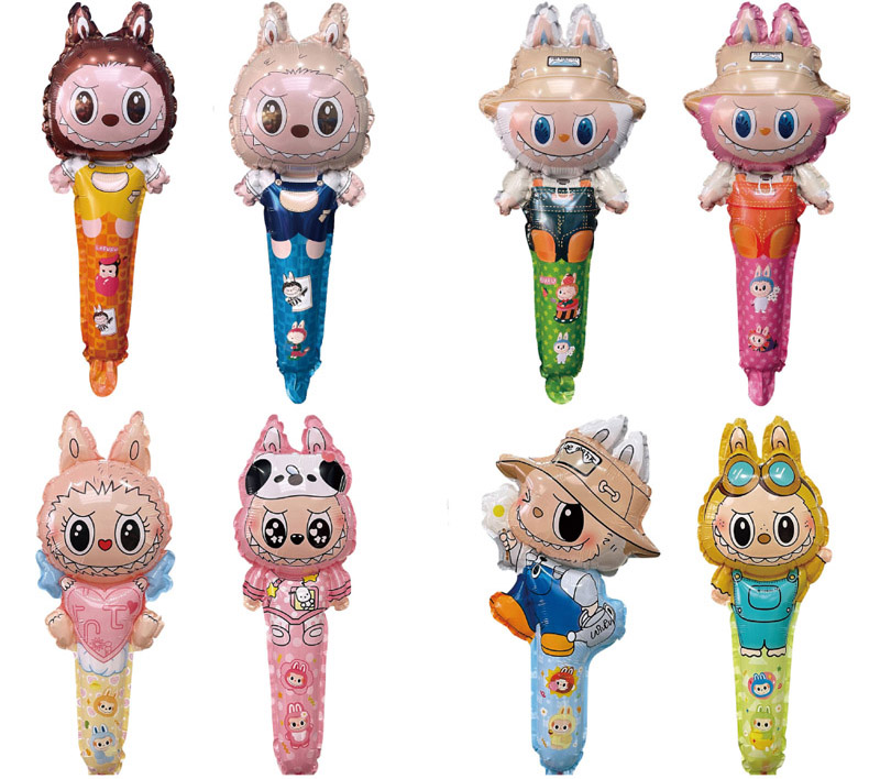 Labubu handheld foil balloon