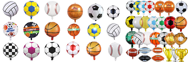 Sports theme round foil balloons Sports theme round foil balloons