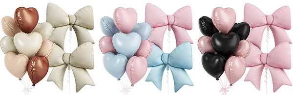 Bow foil balloon set