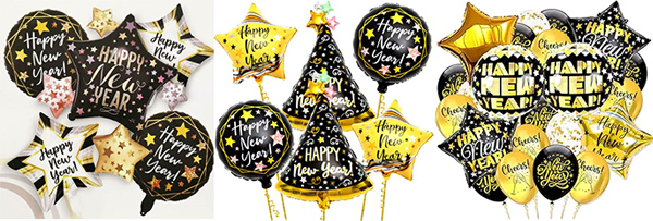 New Year Foil Balloons