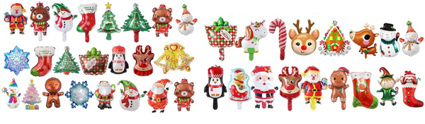 Christmas foil balloons