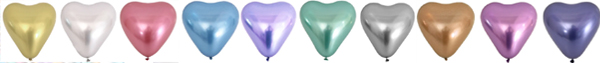 Heart shaped metallic balloon